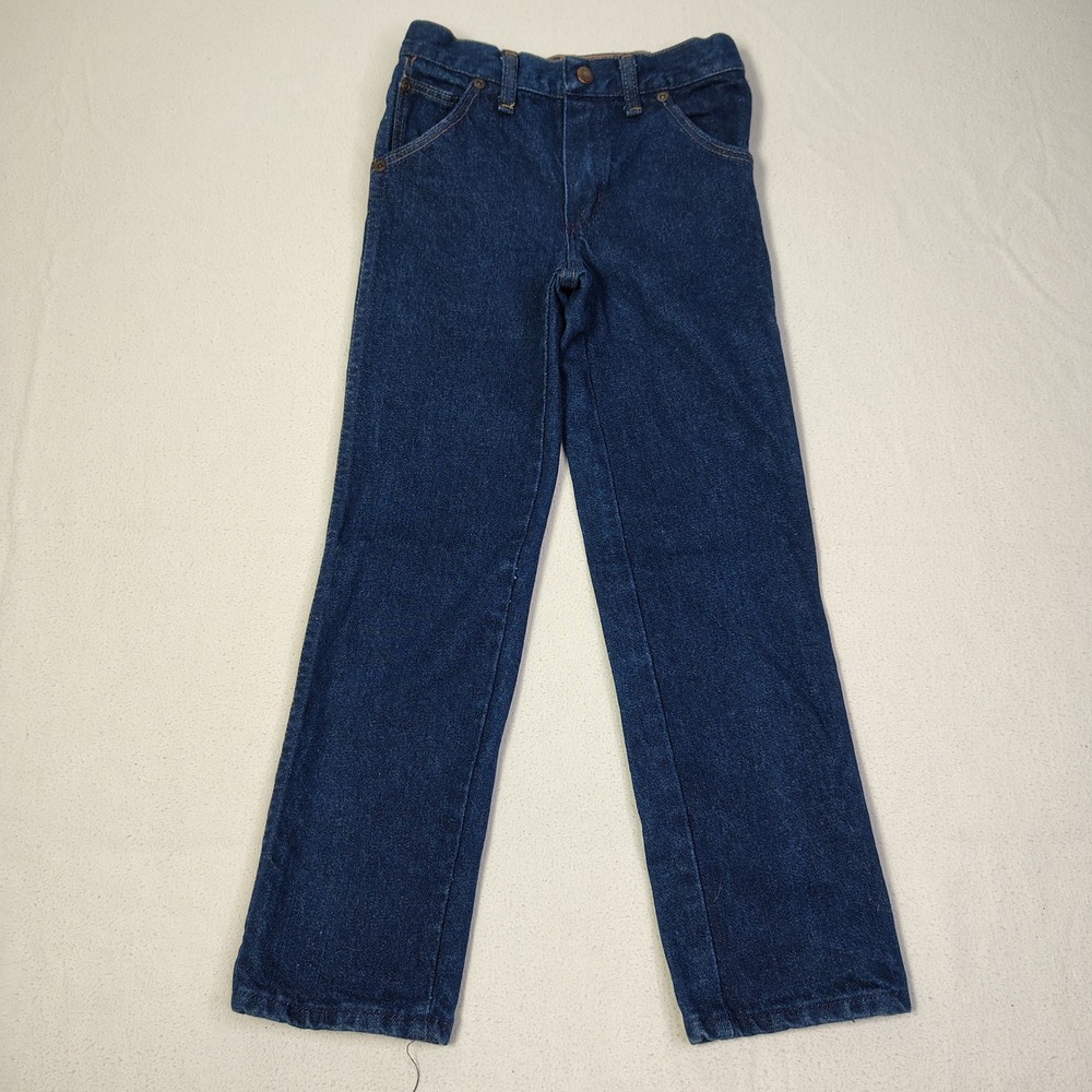 Wrangler Jeans Kids Size 8 Regular Blue Vintage Made in USA 589BPWR Straight Leg